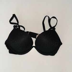 NWT PINK Victoria’s Secret Wear Everywhere Black lace Super Push-up Bra Sz 32B